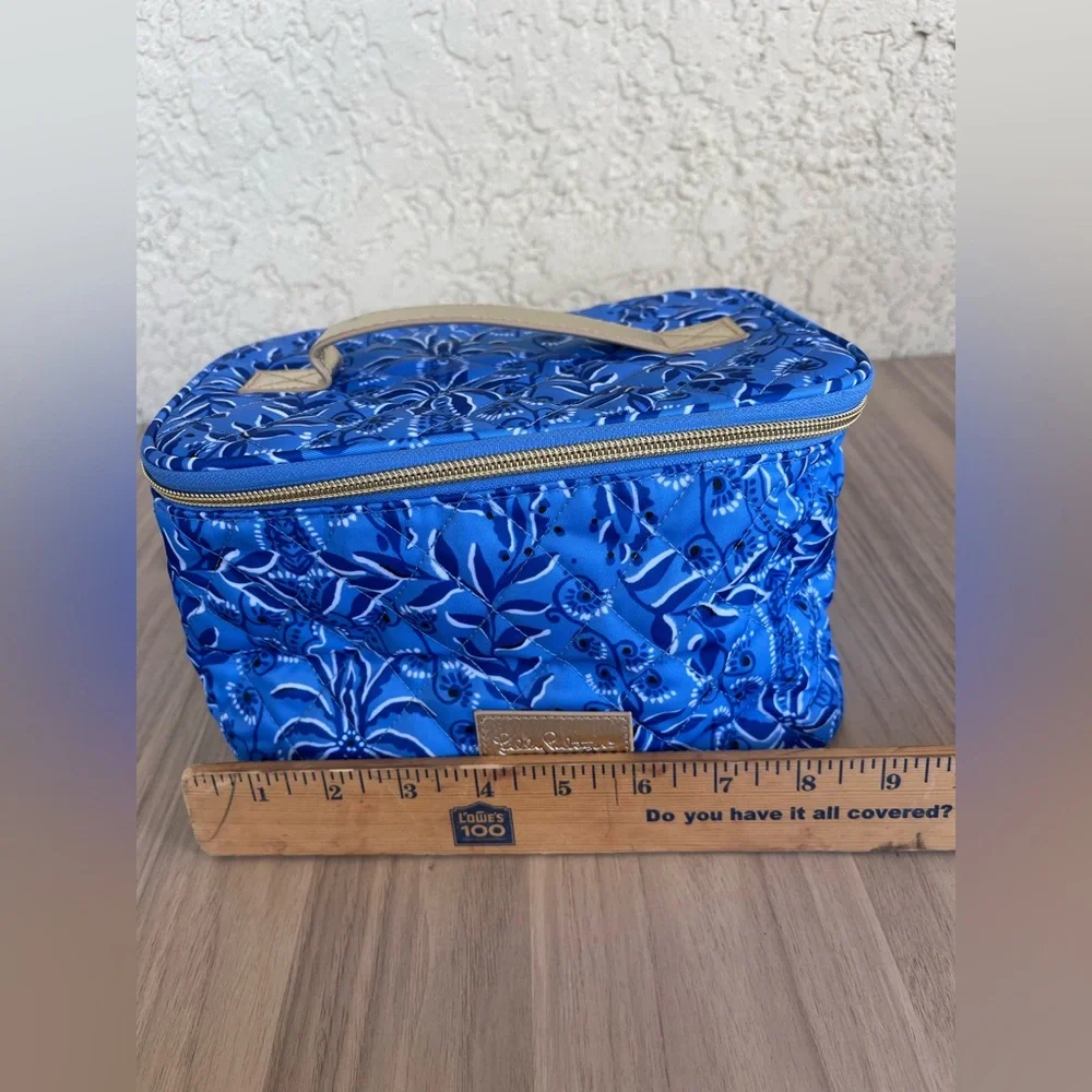 Lilly Pulitzer Blue Tropical Cosmetic Bag